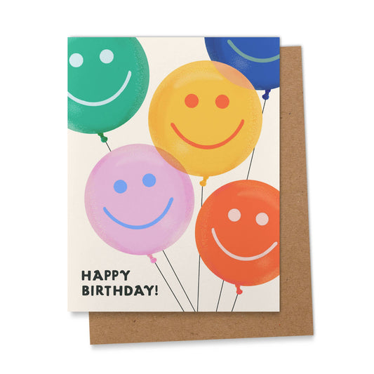 Smiley Balloons Birthday Card