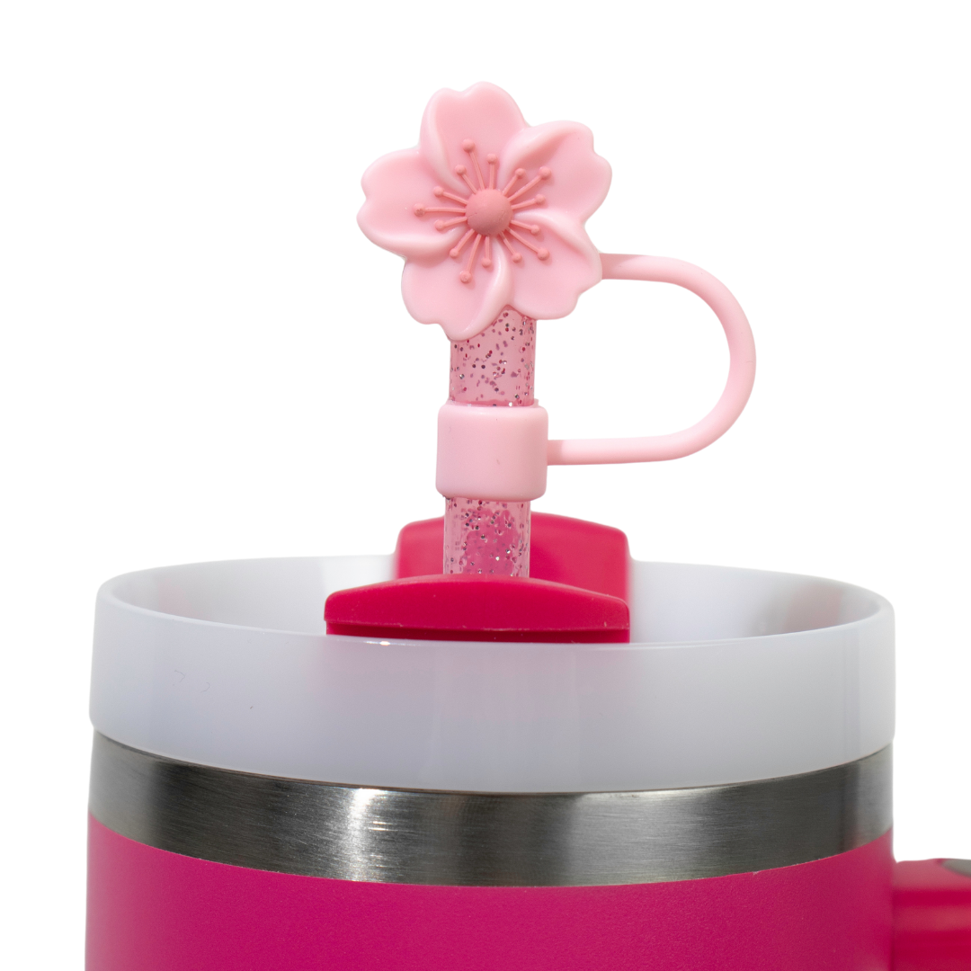 Cherry Blossom Straw Toppers