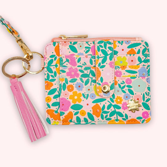 Blush Rainbow Meadows Wallet Keychain
