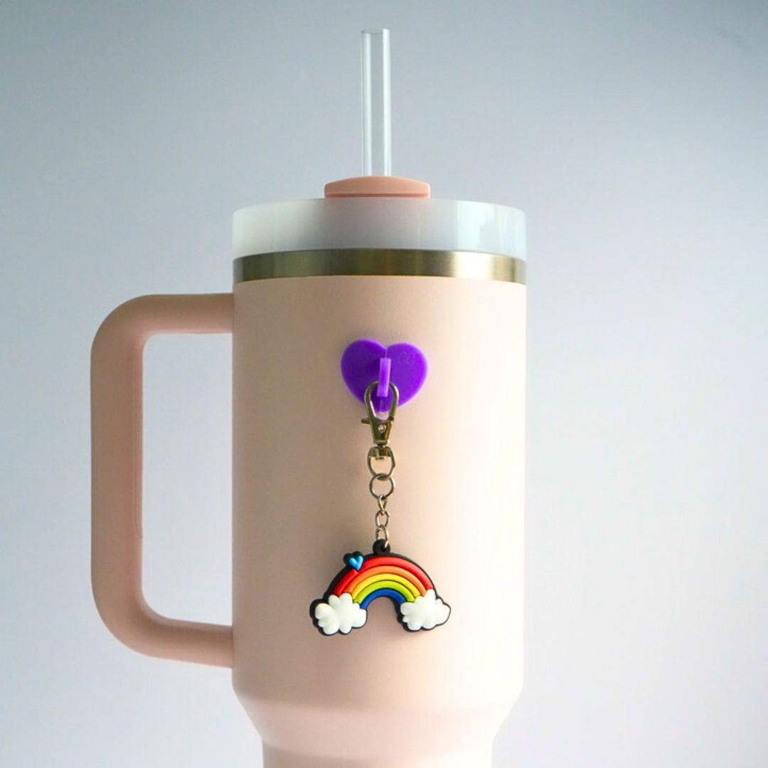 Rainbow Water Bottle Charm with Hook