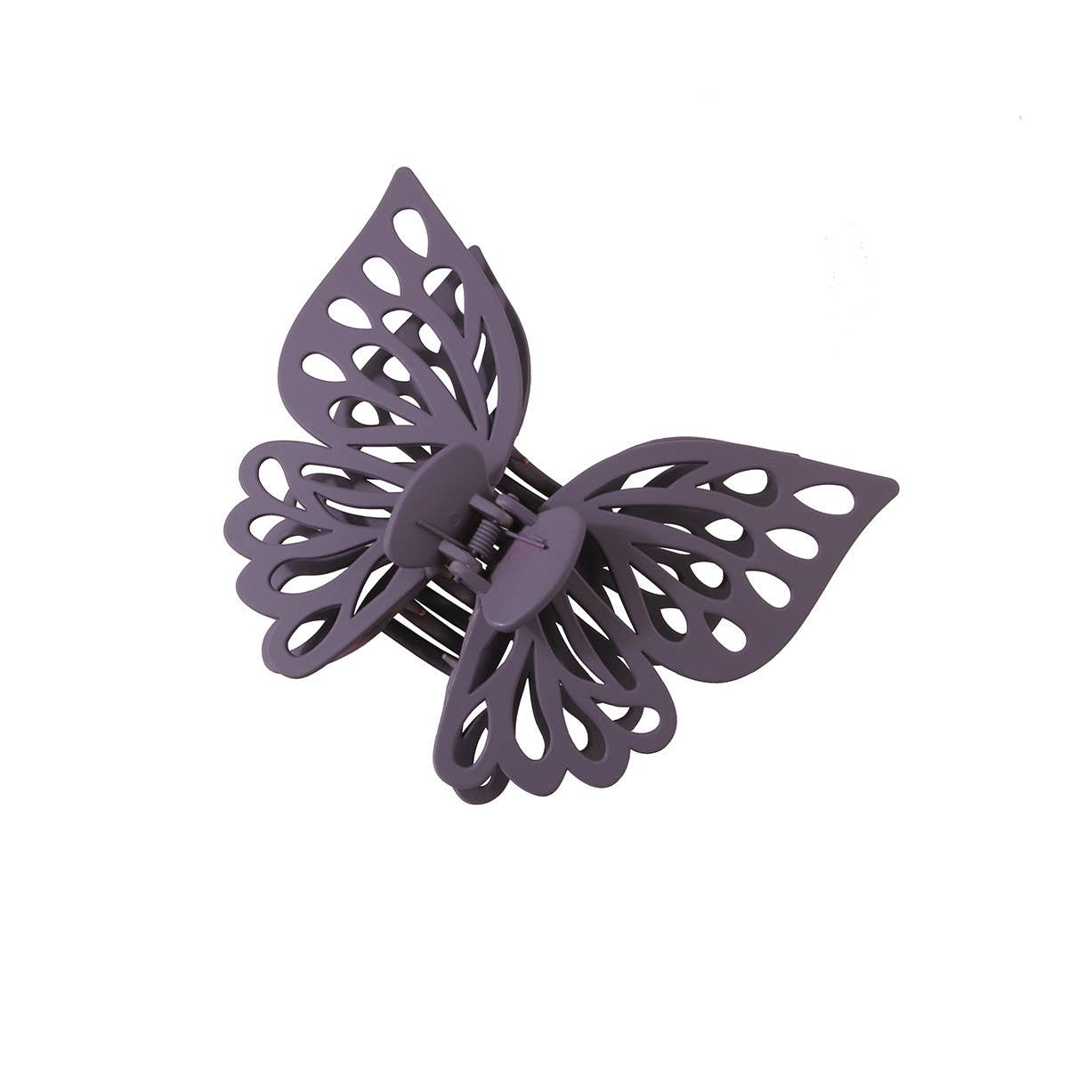 Pink Lg Hollow Butterfly Hair Claw