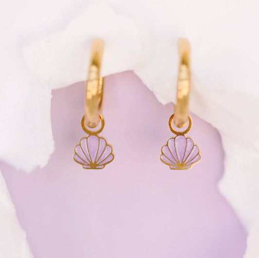 Purple Seashell Charms