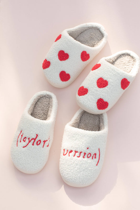 Taylor's Version Heart Slippers