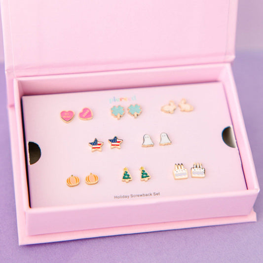 Holiday Screwback Earring Set