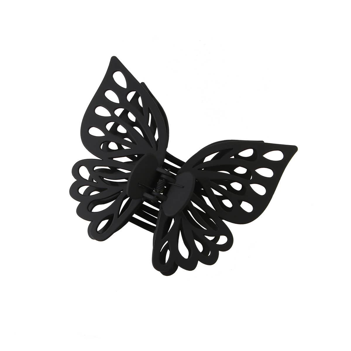 Pink Lg Hollow Butterfly Hair Claw