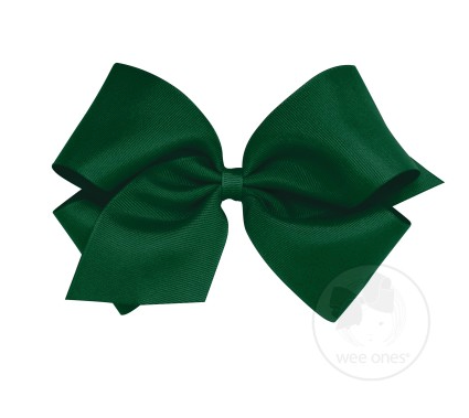 King Grosgrain Hair Bow | Forest Green