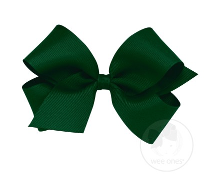 Medium Classic Grosgrain Hair Bow | Forest Green