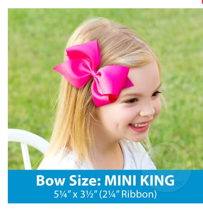 Mini King Grosgrain Bow | Forest Green