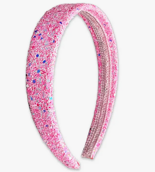 Chunky Glitter Headband | Pink