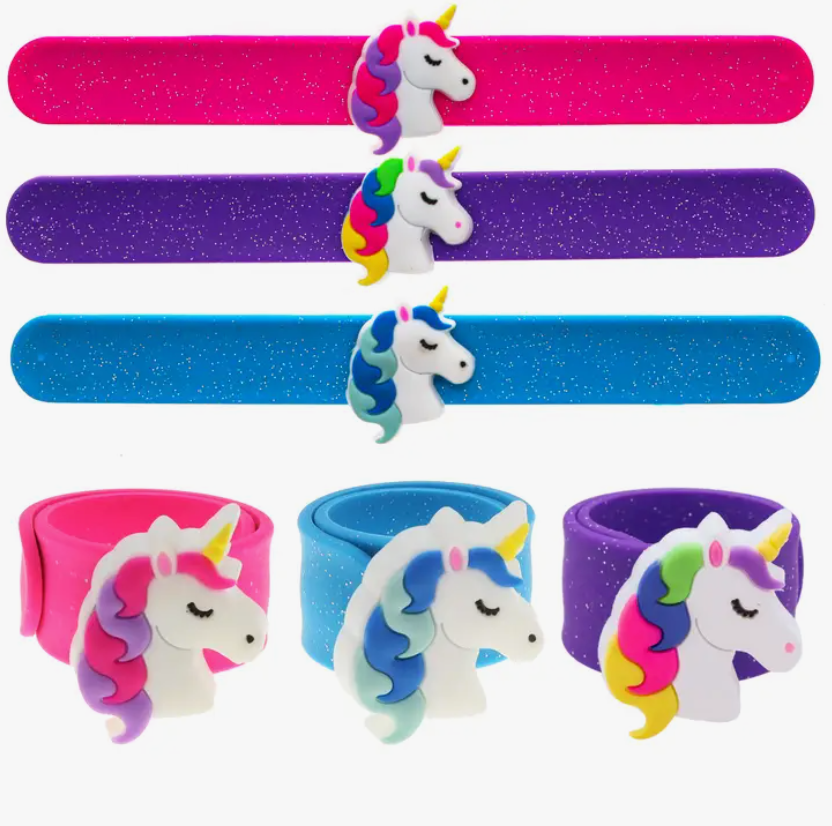 Light up LED Unicorn Slap Bracelet | Blue