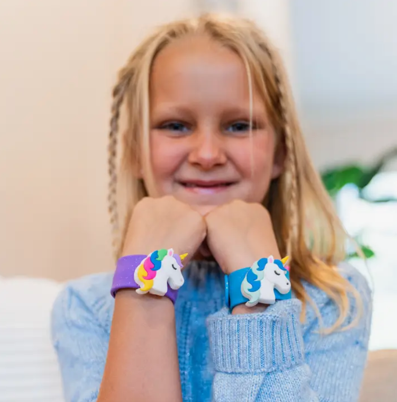 Light up LED Unicorn Slap Bracelet | Purple