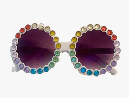 White Rhinestone Sunglasses