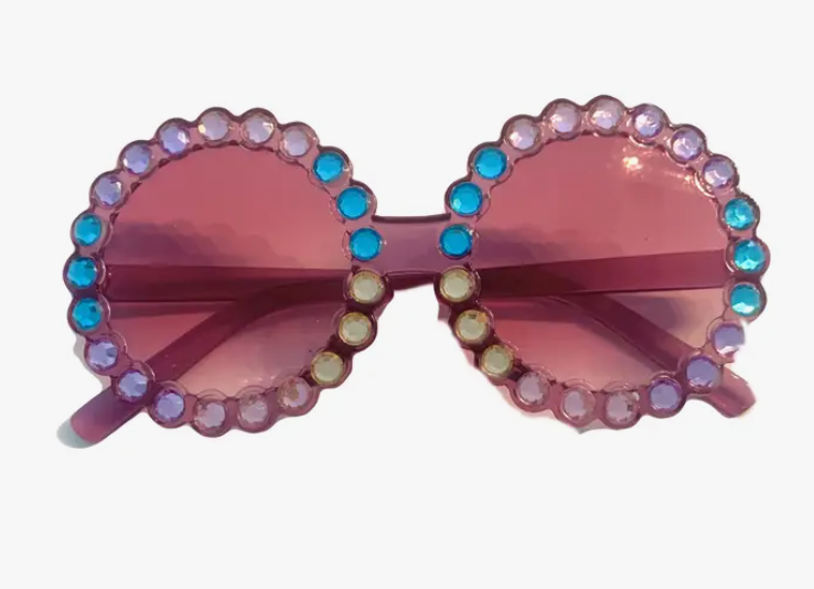 Pink Rhinestone Sunglasses