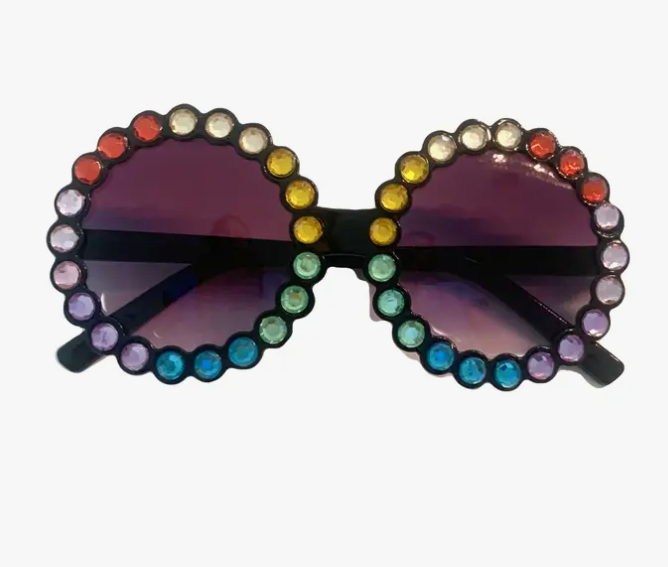 Black Rhinestone Sunglasses