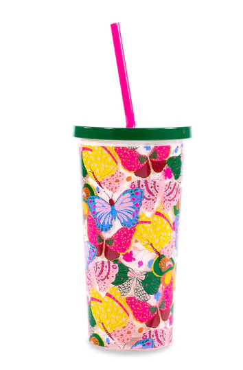 Berry Butterfly Sip Sip Tumbler