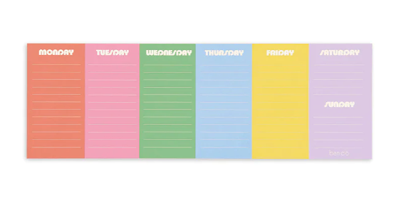 Colorblock Weekly Notepad