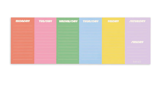 Colorblock Weekly Notepad