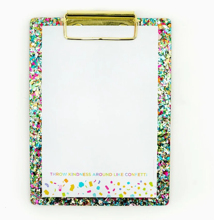 Confetti Acrylic Clipboard