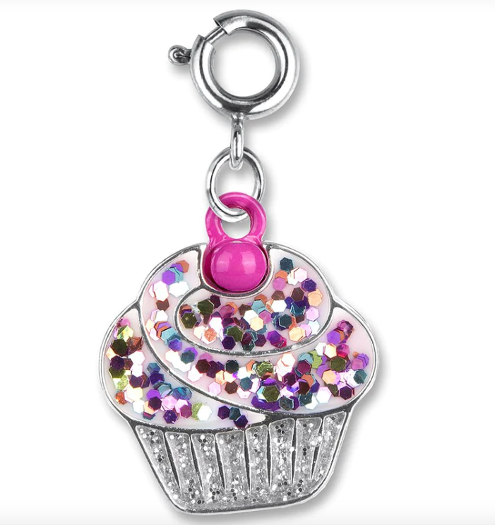 Glitter Cupcake Charm