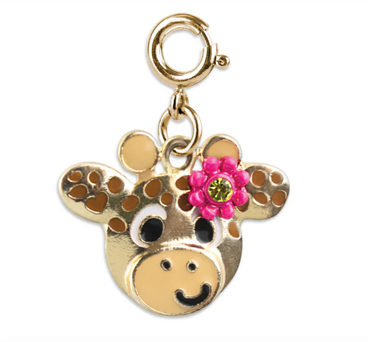 Gold Flower Giraffe Charm