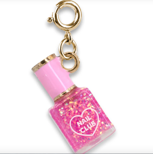 Gold Glitter Nail Polish Charm