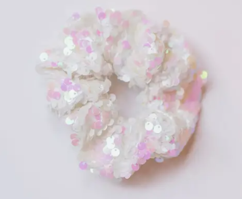 Iridescent Sequin Scrunchie