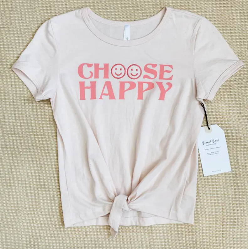 Choose Happy Embroidered Tee