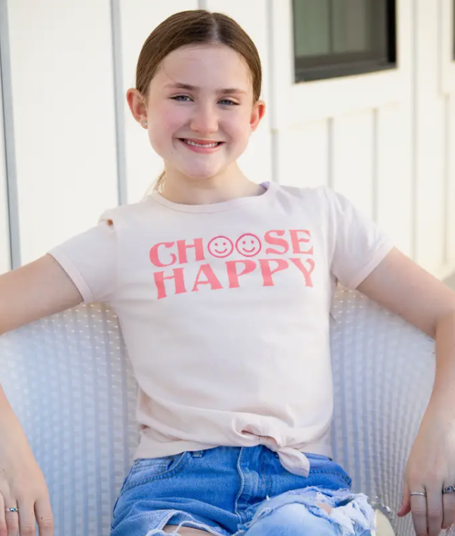 Choose Happy Embroidered Tee