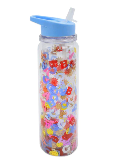 Little Letters Confetti Water Bottle