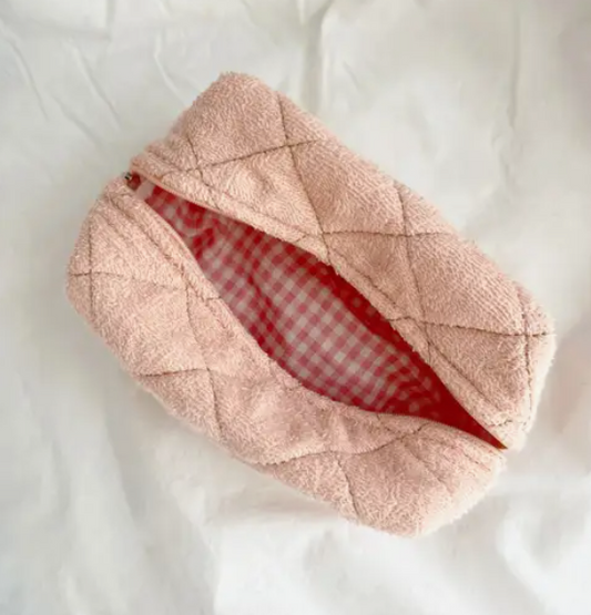 Almond Terry Makeup Bag