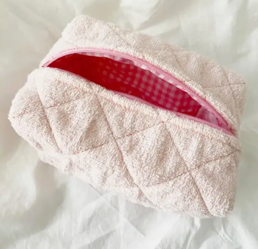 Blush Large Terry Makeup Bag