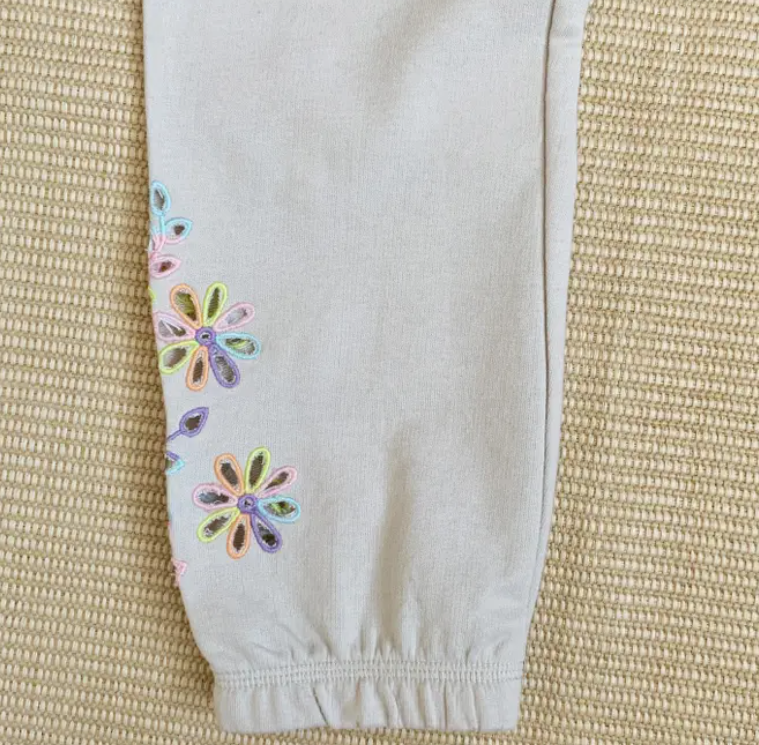 Floral Embroidered Active Pant