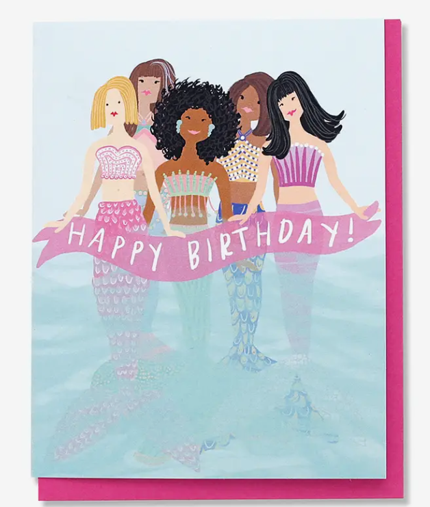 Mermaids Birthday Card