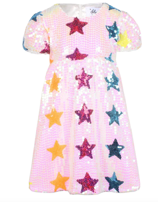 Rainbow Star Sequin Dress