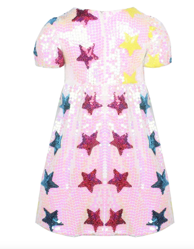 Rainbow Star Sequin Dress