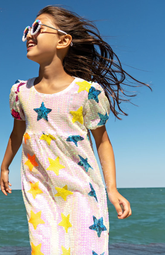 Rainbow Star Sequin Dress