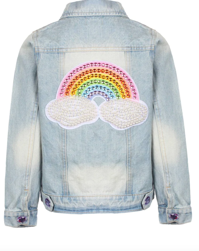 Rainbow Pearl Denim Jacket