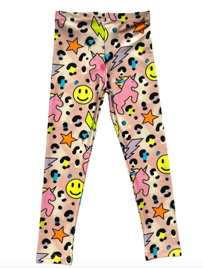 Happy Emoji Unicorn Leggings