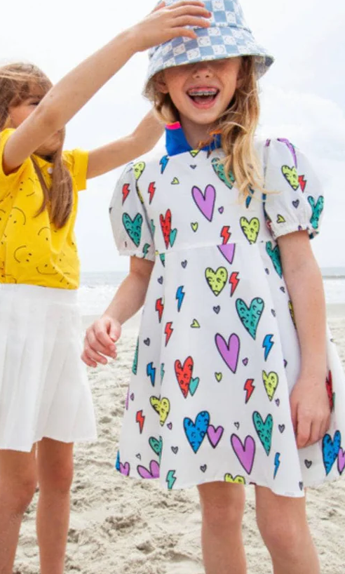 Rainbow Cheetah Heart Dress