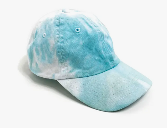 Teal Tie Dye Baseball Cap