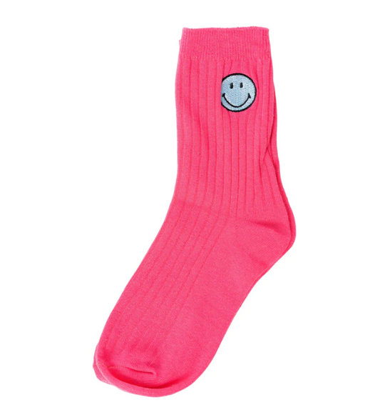 Smiley Face Tube Socks