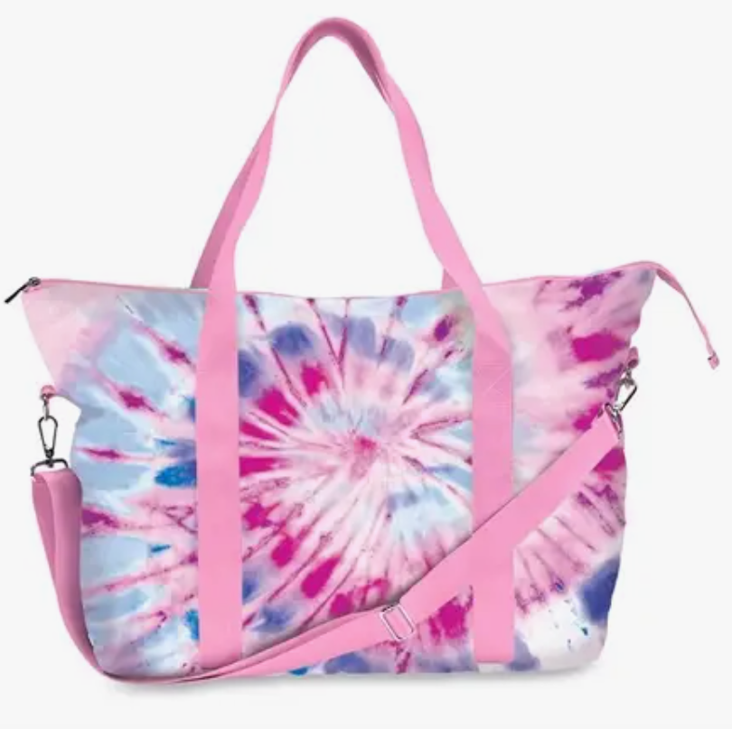 Tie Dye Razzy Canvas Weekender Tote