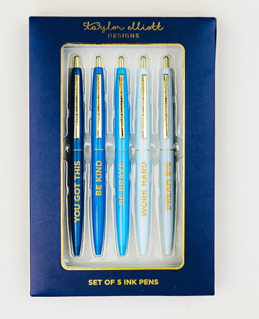 Navy Motivational Pen Set