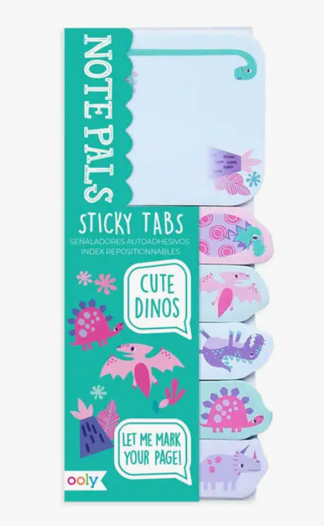 Cute Dino Note Pals Sticky Tabs