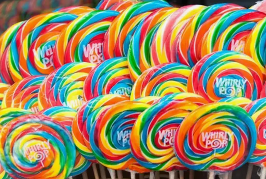 Jumbo 5" Rainbow Whirly Lollipop