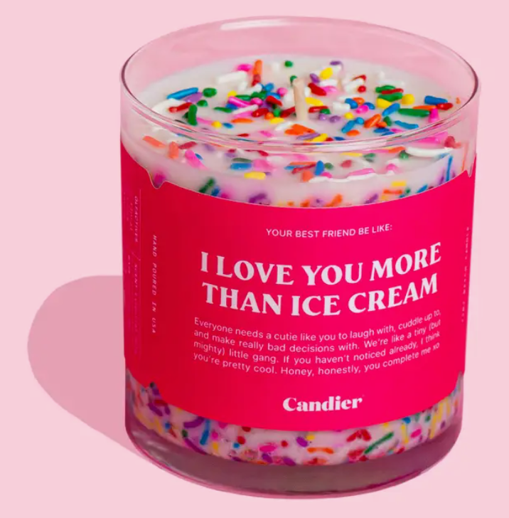 Love You More Than Ice Cream Candle