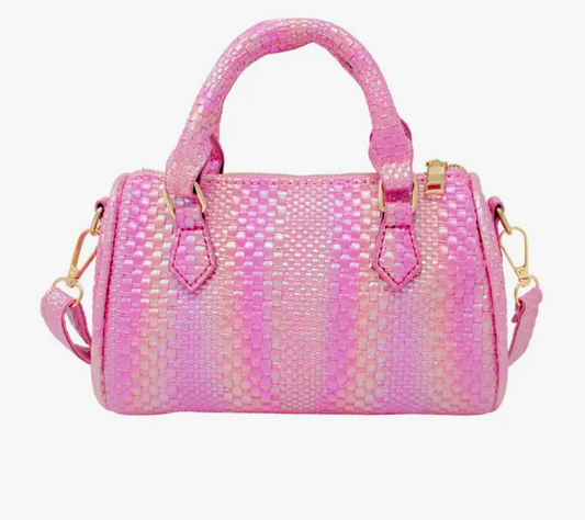 Pink Rainbow Duffle Handbag