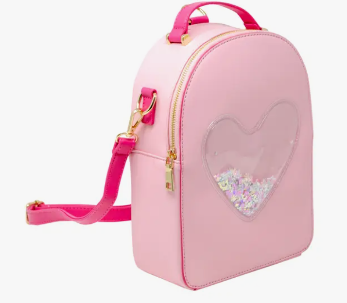 Pink Heart Confetti Backpack