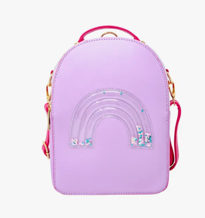 Purple Rainbow Confetti Backpack