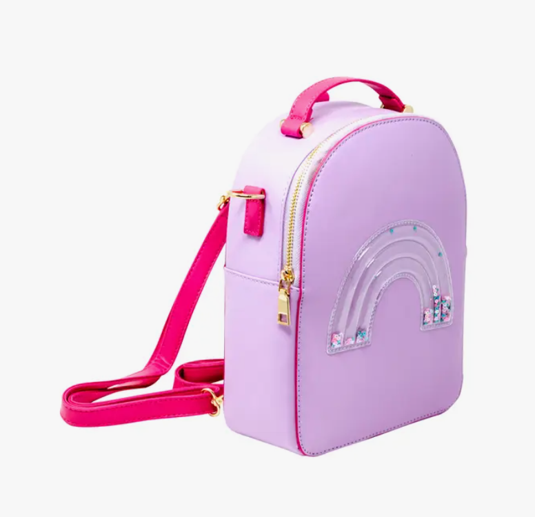 Purple Rainbow Confetti Backpack